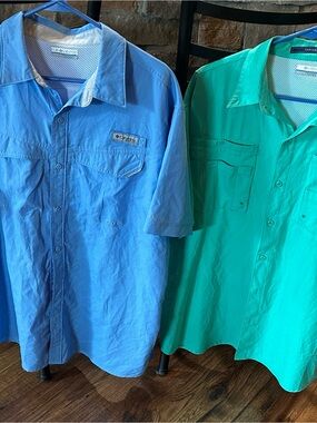 Bundle of Columbia men large PFG tamiami fishing shirt